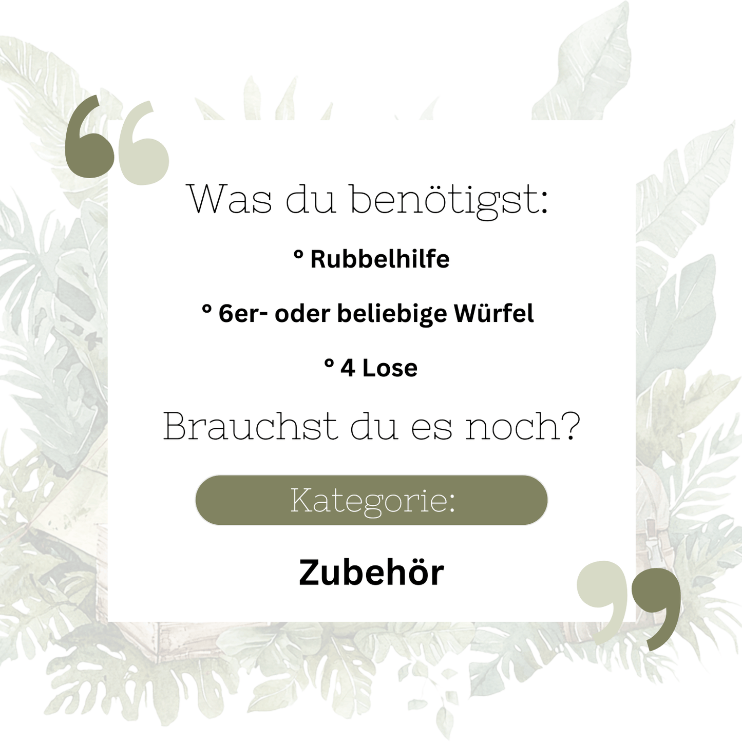 Urwald - Sparchallenge A7