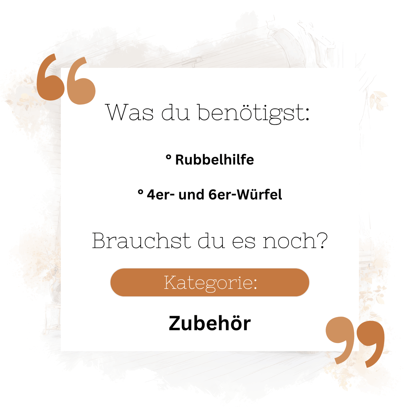 Aktionsschummeln - Sparspiel - A6