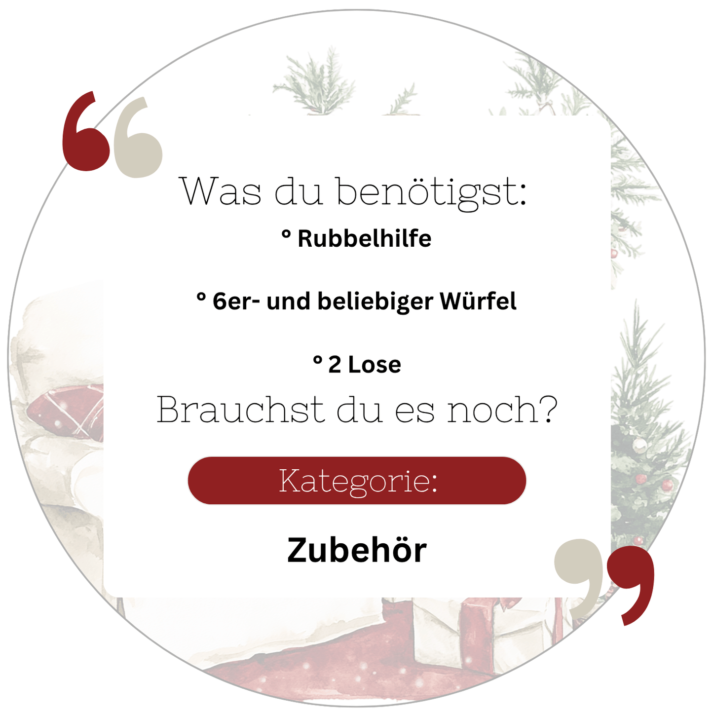 Weihnachten - Mini-Jahreschallenge A6