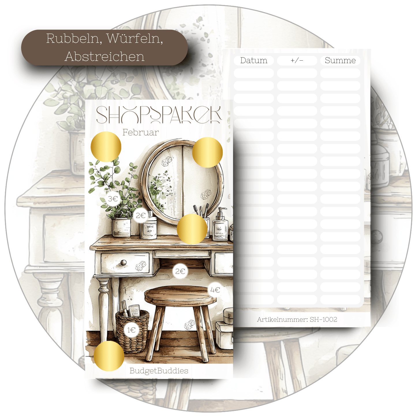Shopsparer - Sparchallenge Februar A6