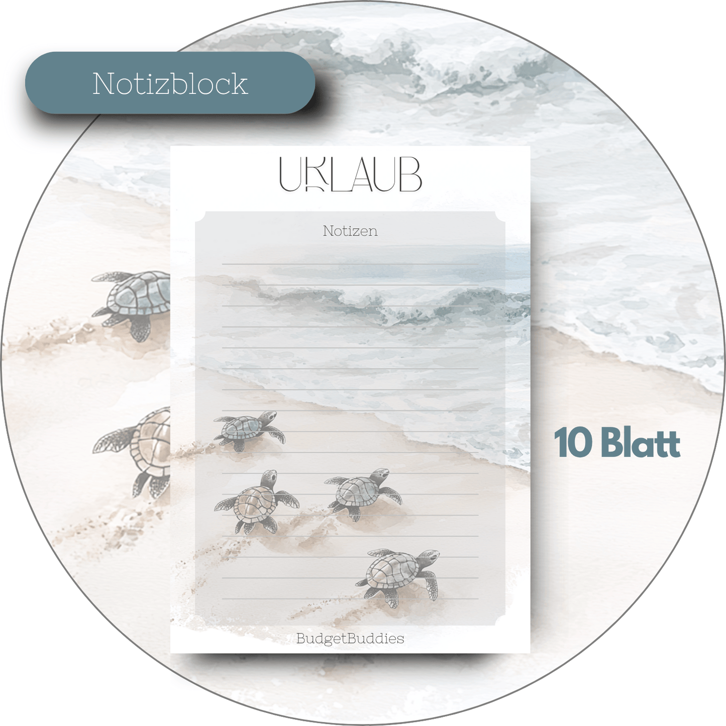 Urlaub Notizen Block