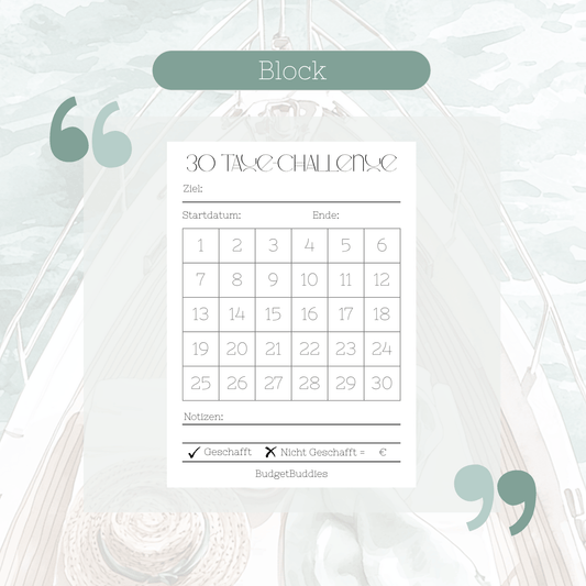 30-Tage Challenge Block