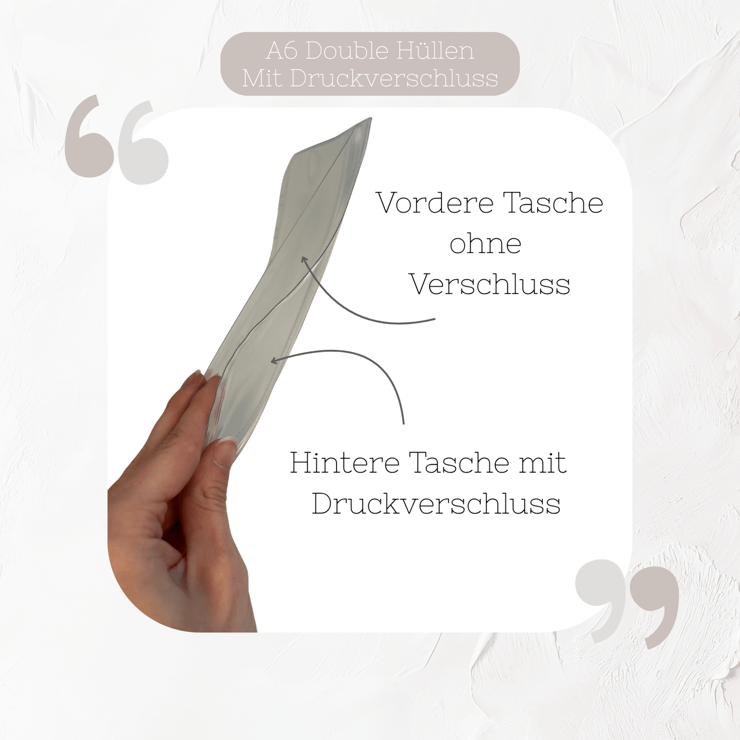 A6 - Double-Hüllen mit Druckverschluss