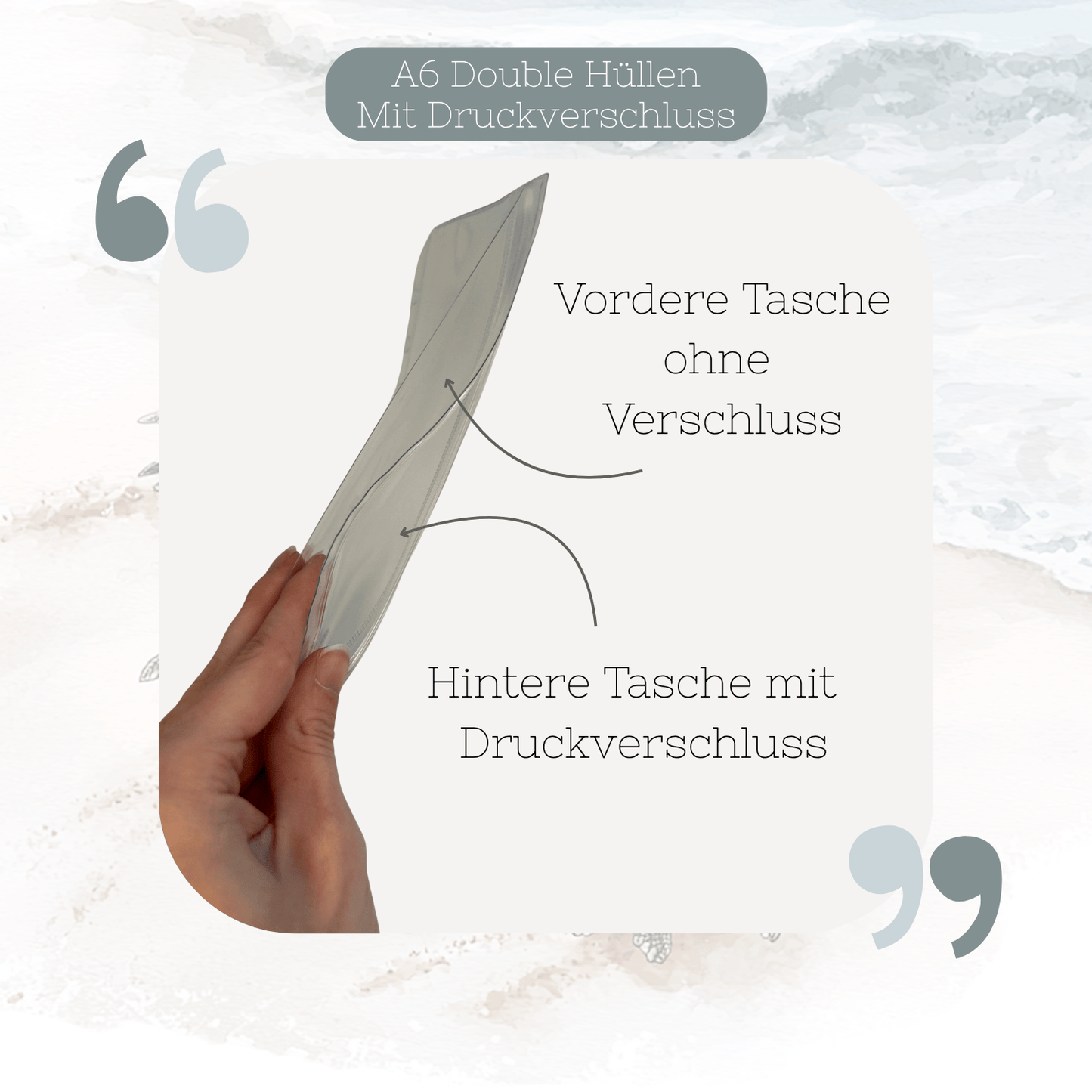 A6 - Double Hüllen mit Druckverschluss