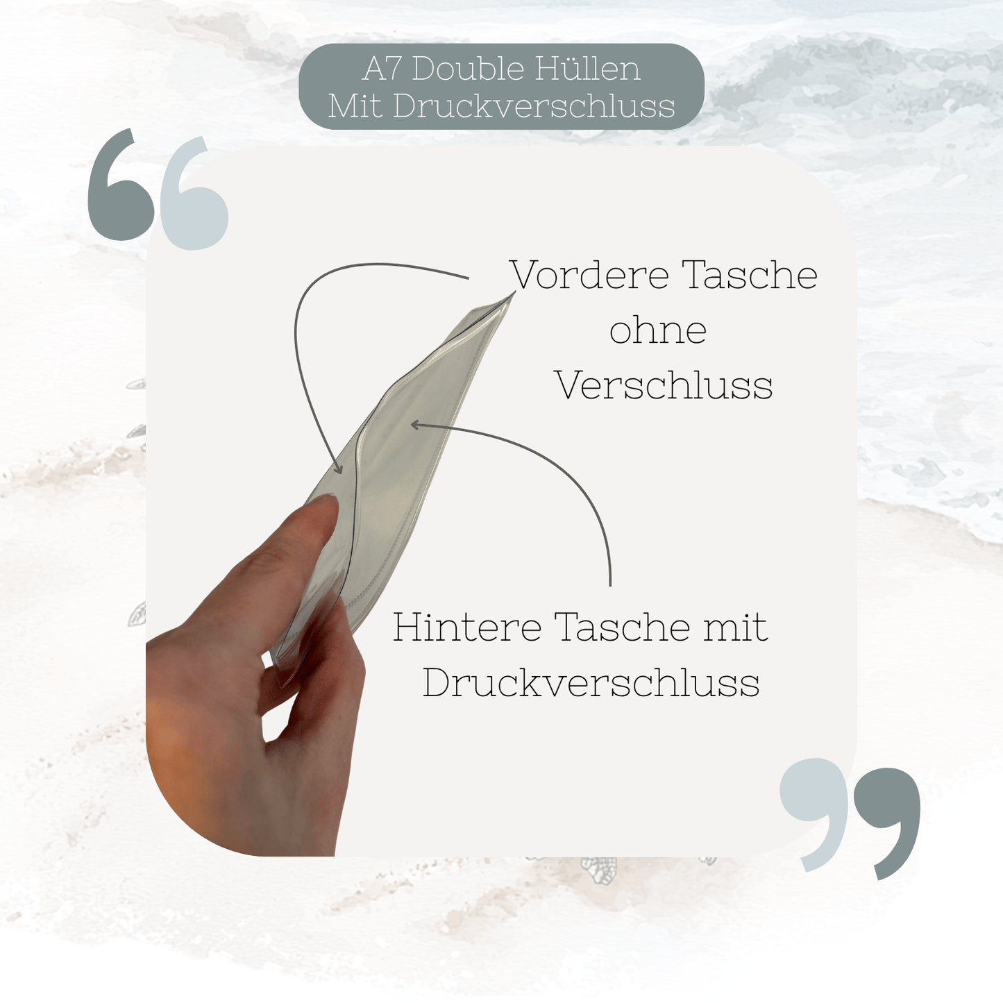 A7 - Double Hüllen mit Druckverschluss