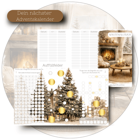Adventskalendersparer - 3er - Klappkarte A6