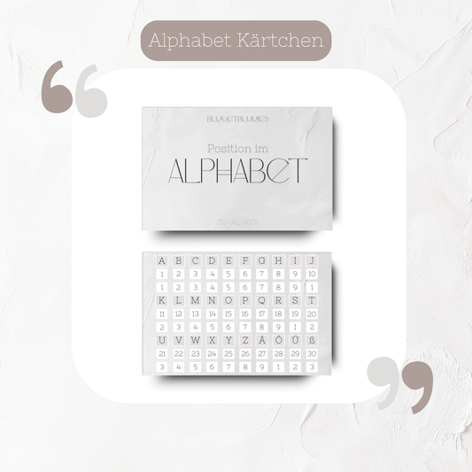 Alphabet-Kärtchen