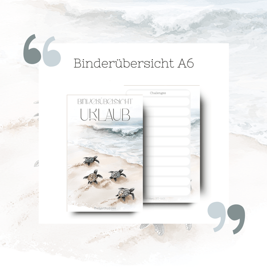 Binderübersicht Urlaub
