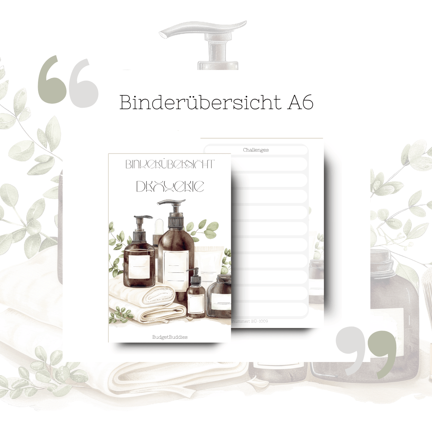 Binderübersicht Drogerie