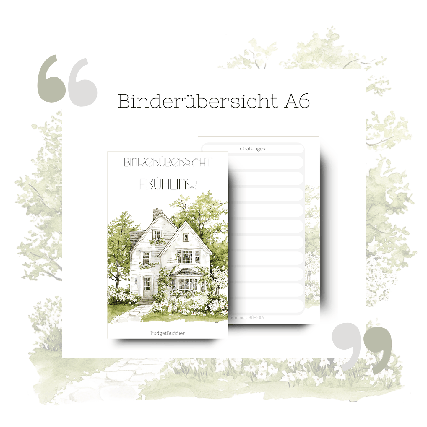 Binderübersicht Frühling
