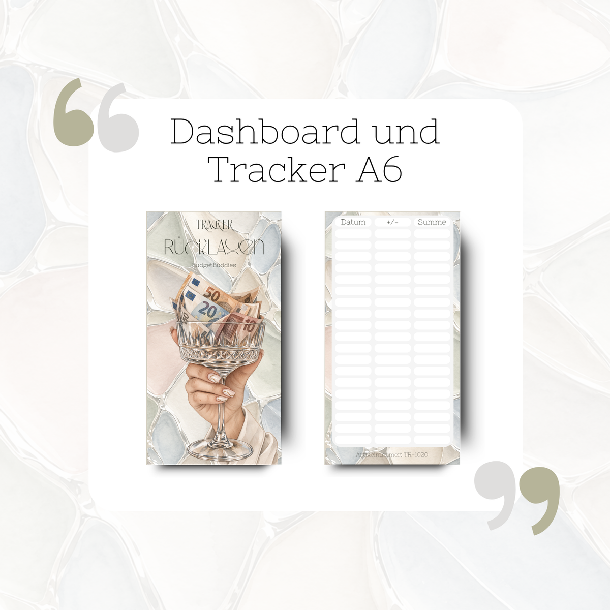 Rücklagen Dashboard Tracker A6