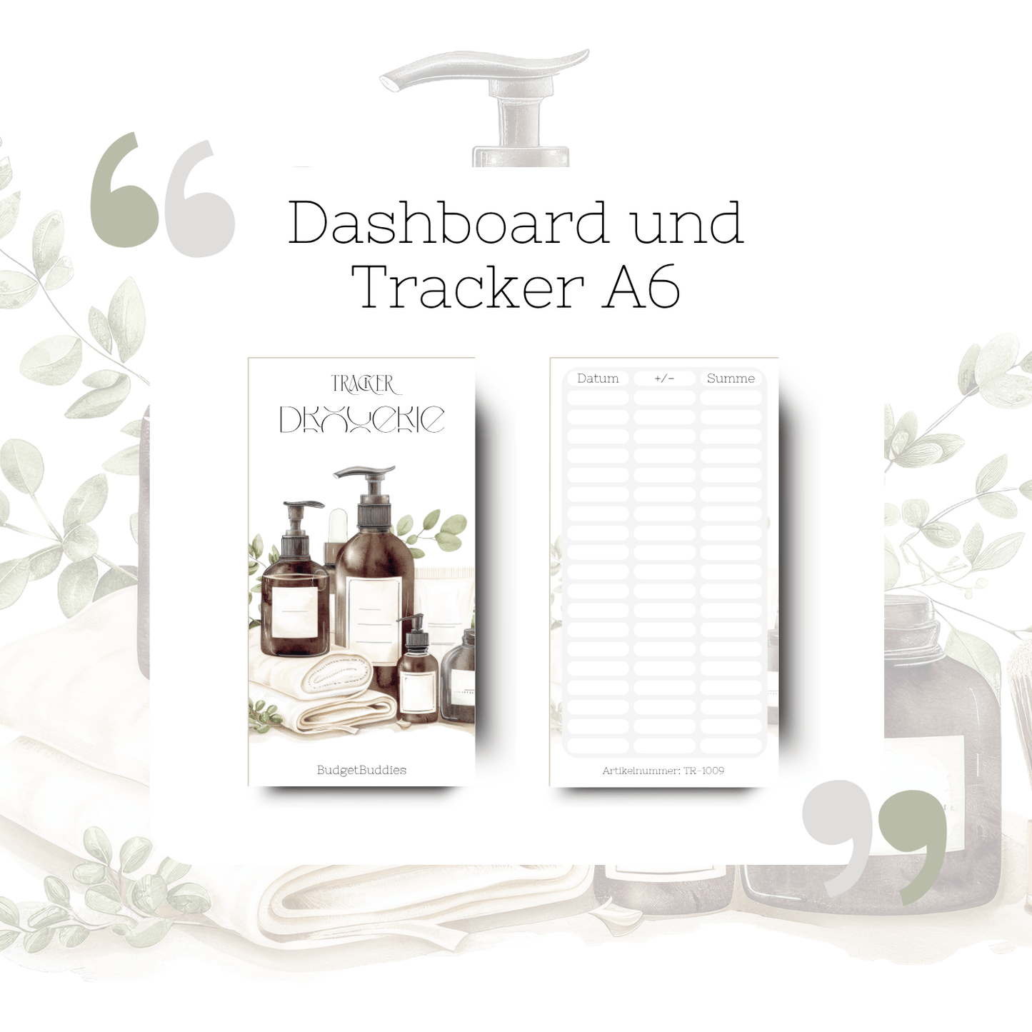 Drogerie Dashboard Tracker A6
