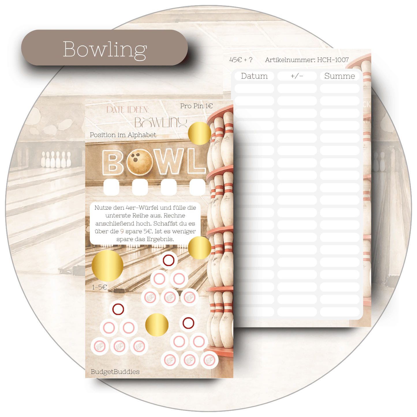 Date Idee: Bowling - Sparchallenge A6