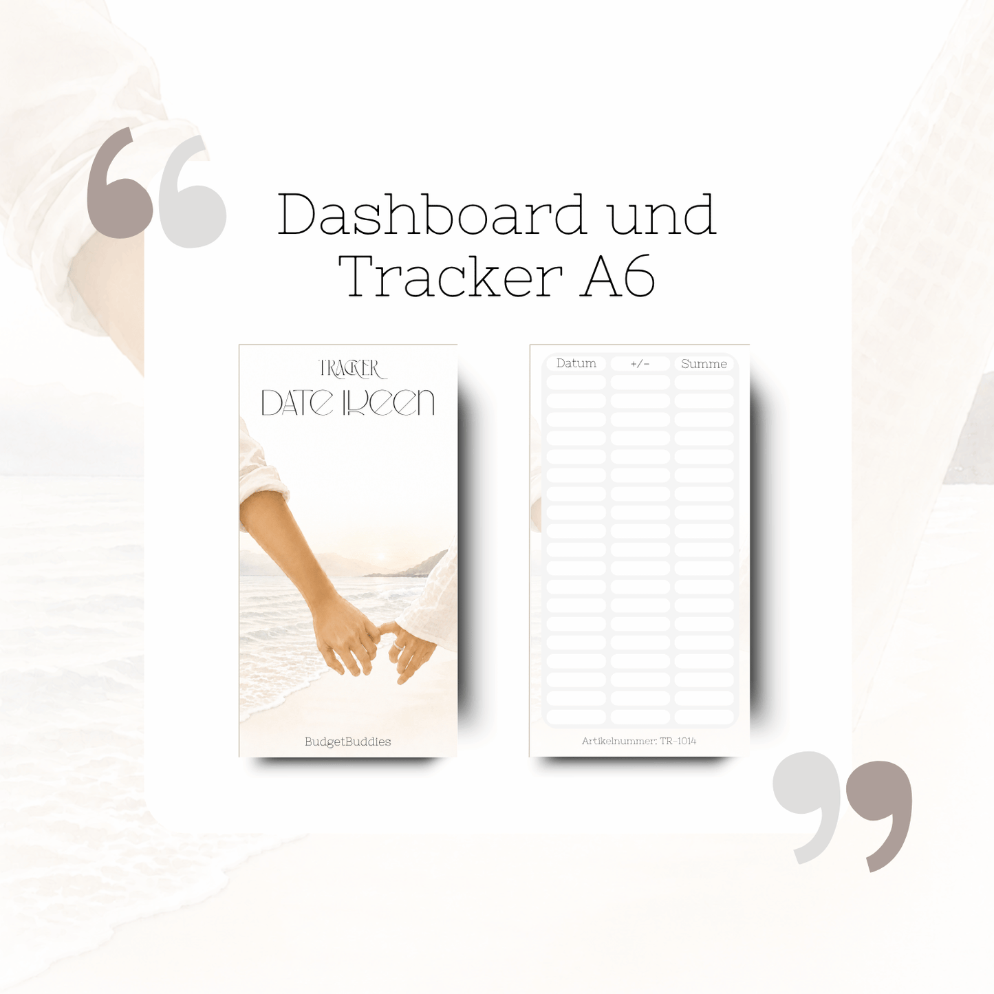 Date Ideen Dashboard Tracker A6