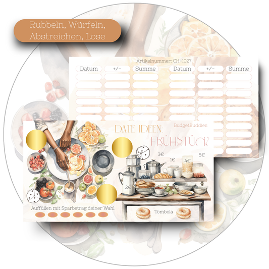 Date Ideen Frühstück - Sparchallenge A6