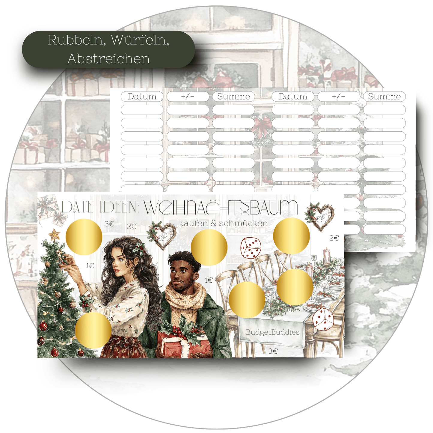 Date Ideen: Weihnachtsbaum - Sparchallenge A6