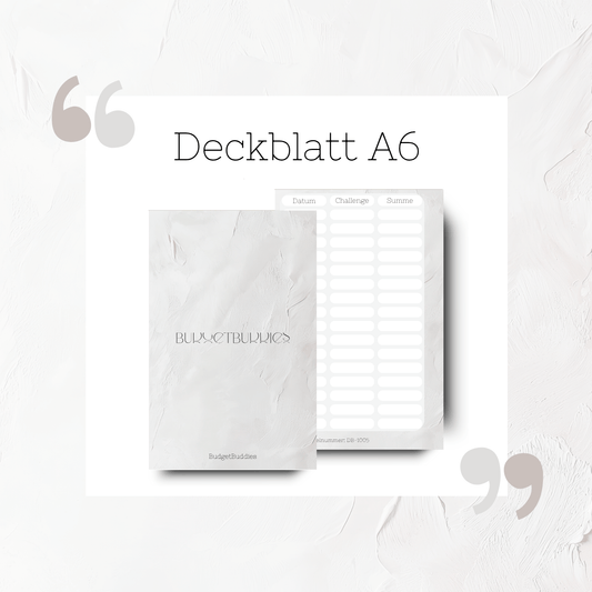 BudgetBuddies Deckblatt A6