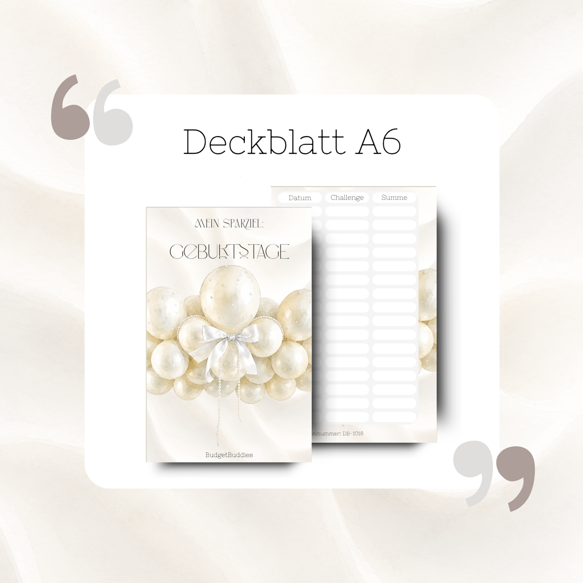 Geburtstage Deckblatt A6