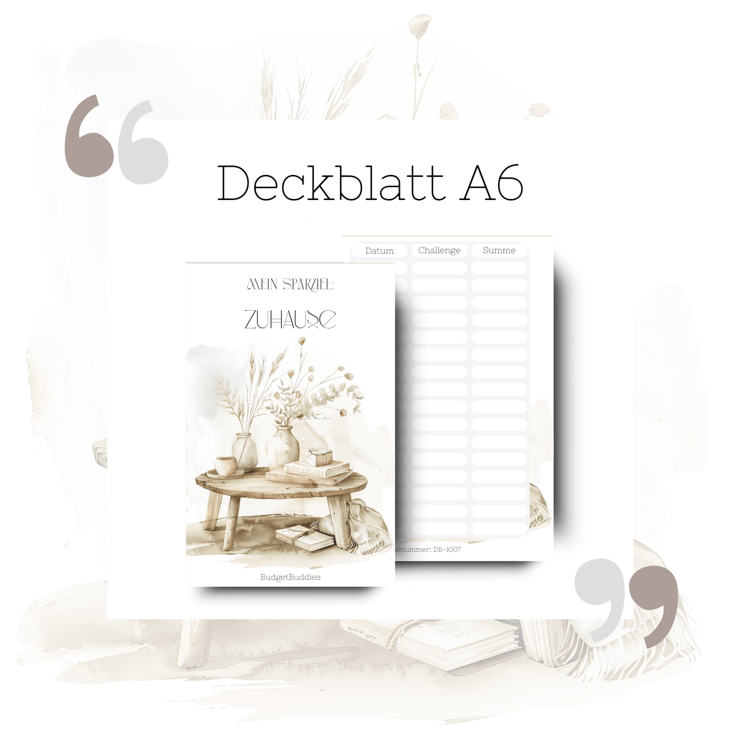 Zuhause Deckblatt A6