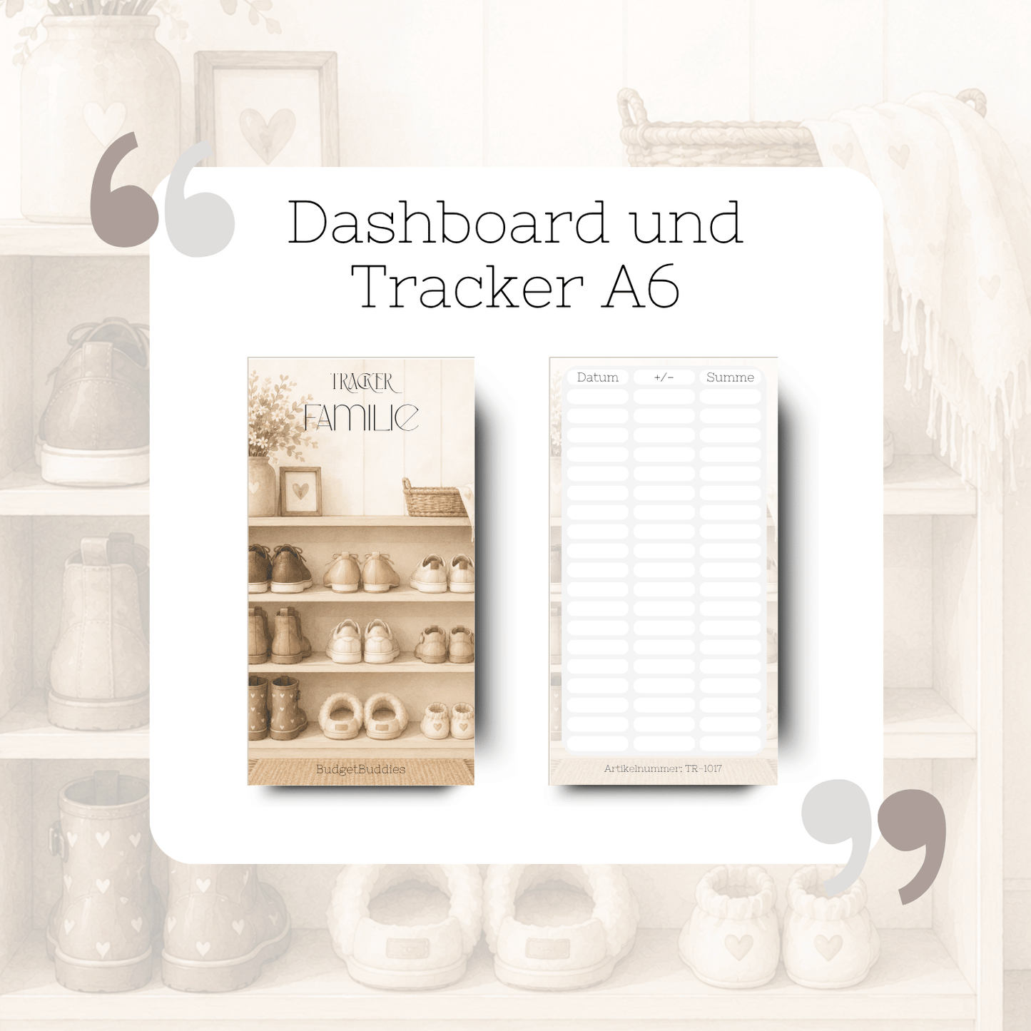 Familie Dashboard Tracker A6