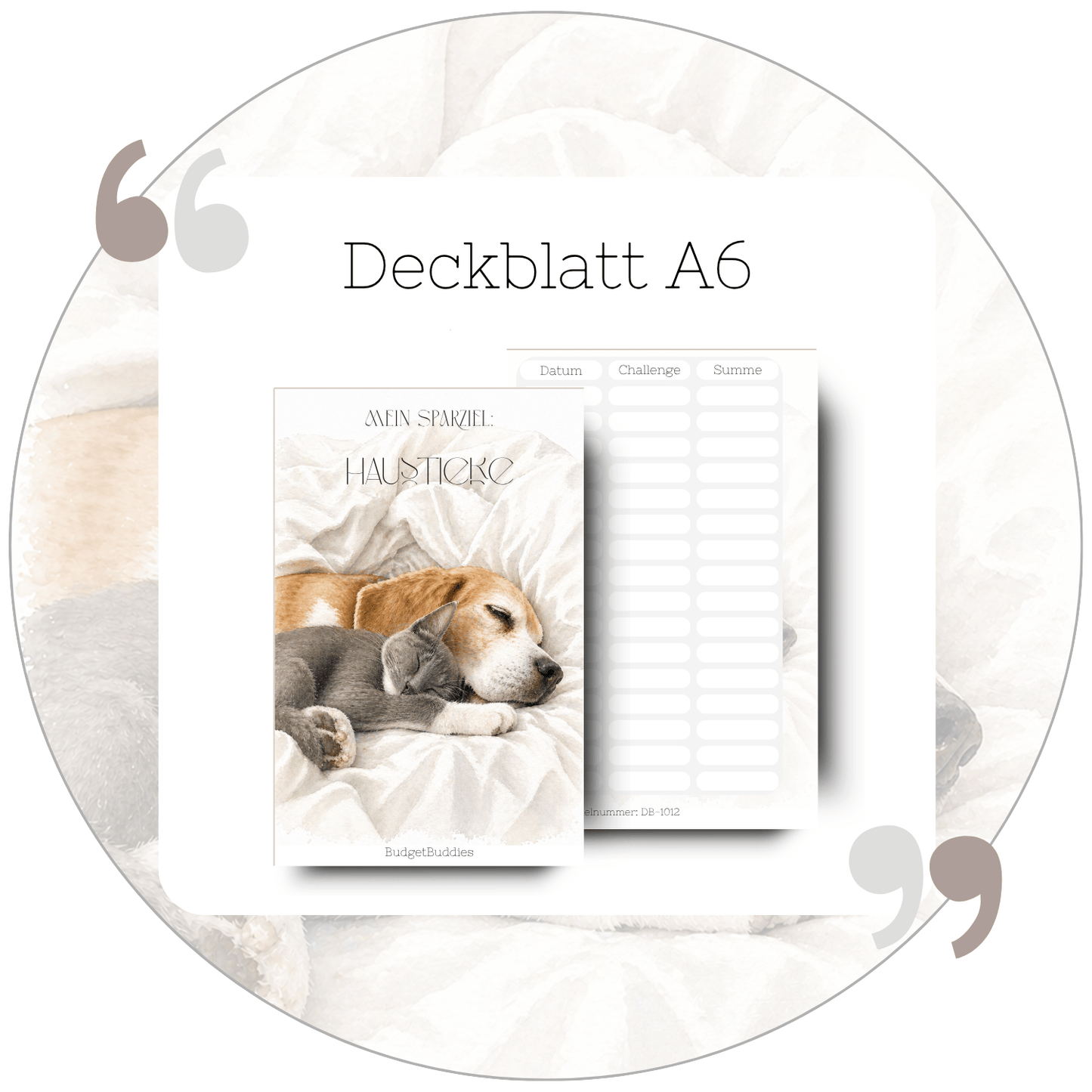 Haustiere Deckblatt A6