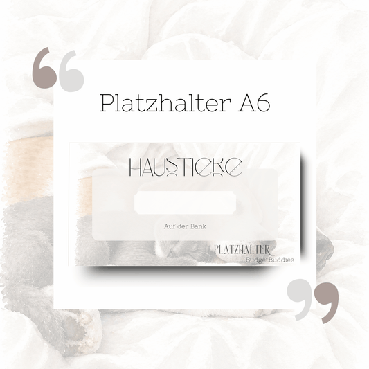 Haustiere Platzhalter A6
