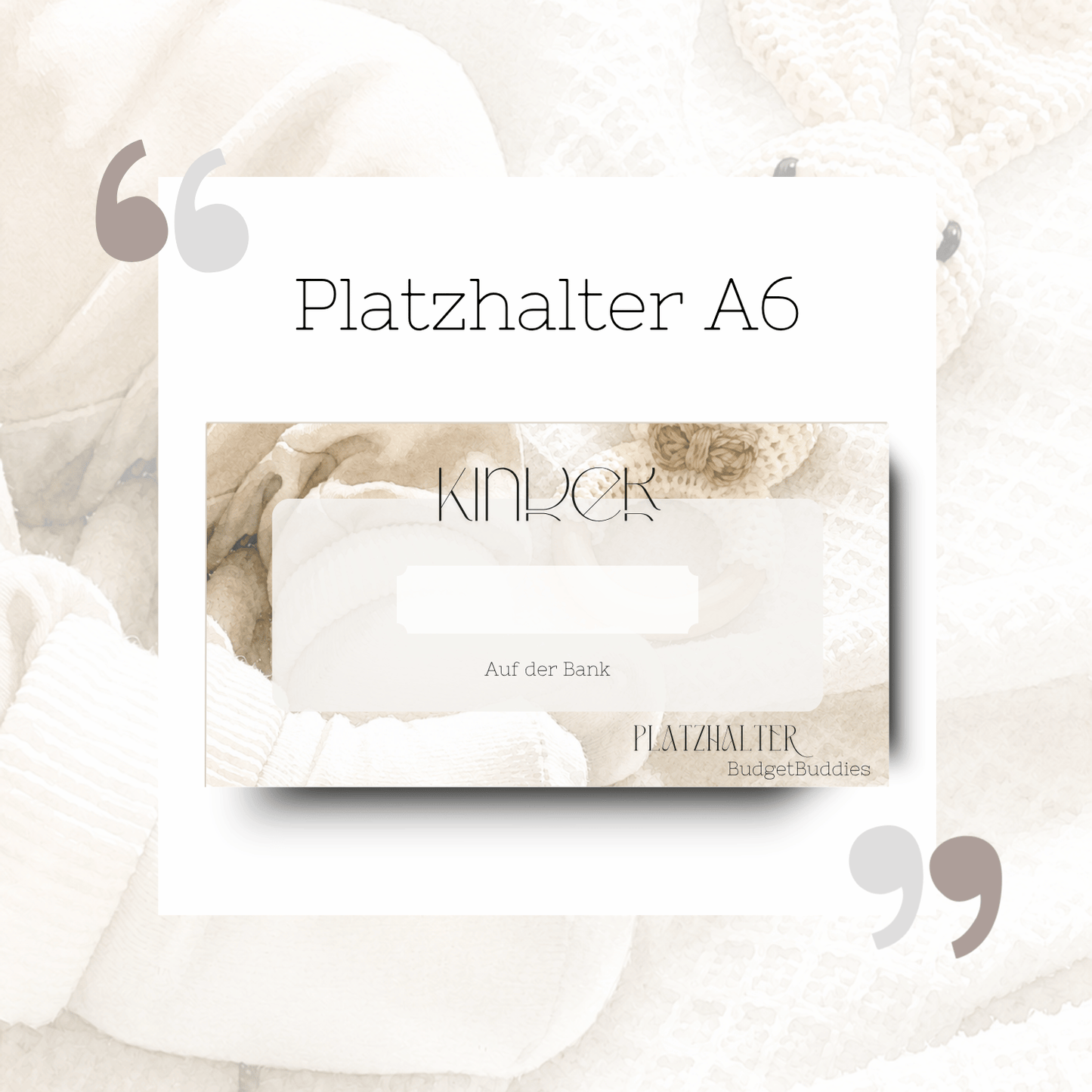 Kinder Platzhalter A6
