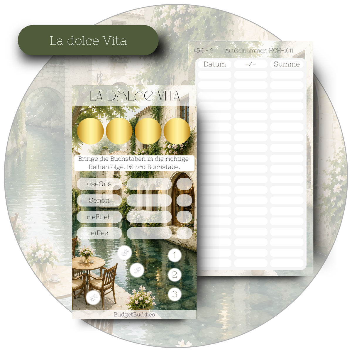 La dolce Vita - Sparchallenge A6