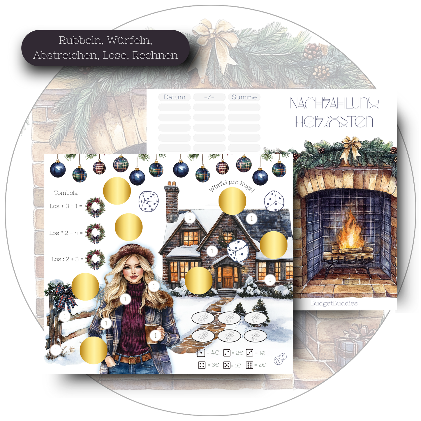 Nachzahlung Heizkosten - 2er - Klappkarte A6