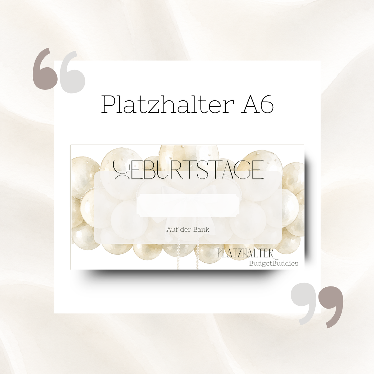 Geburtstage Platzhalter A6
