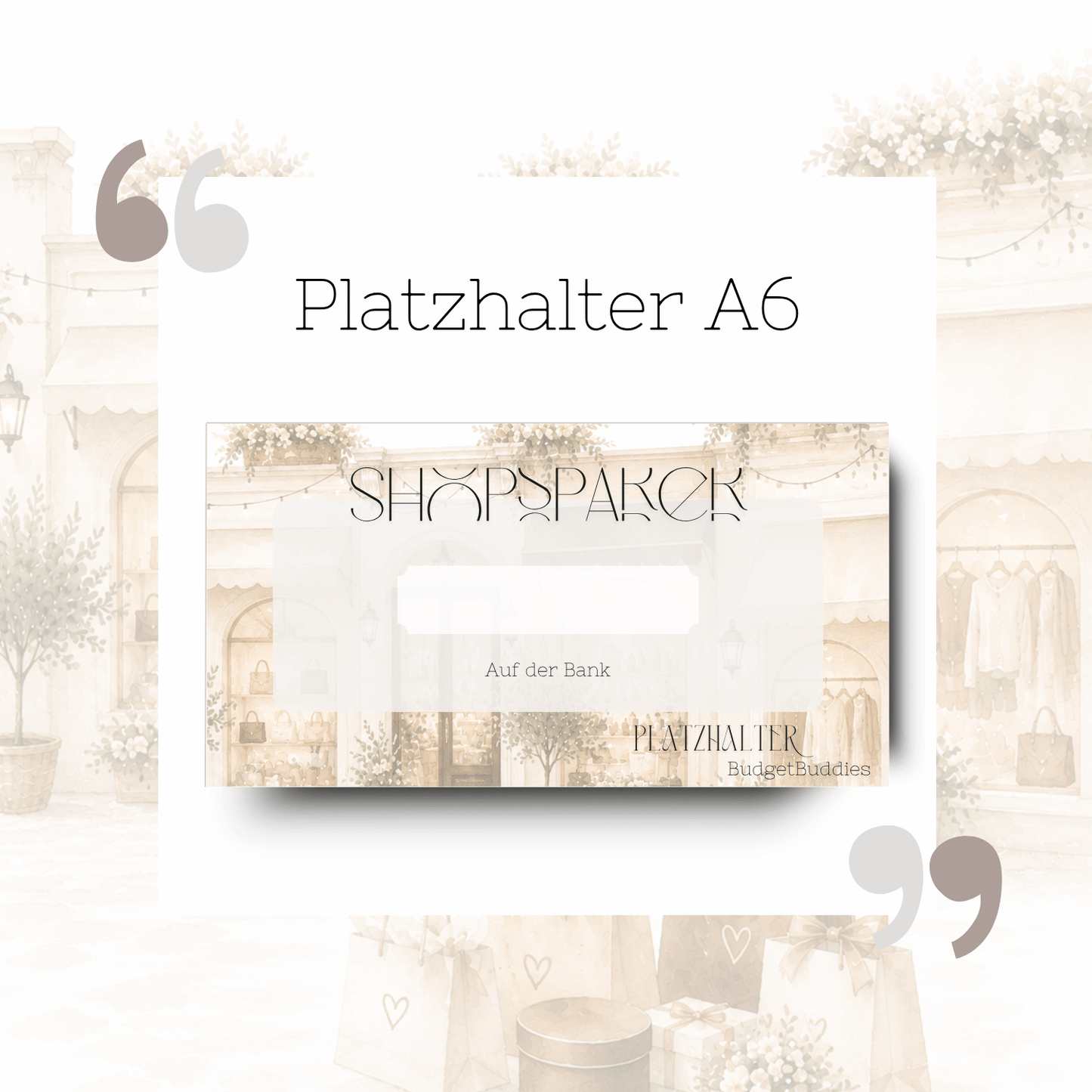Shopsparer Platzhalter A6