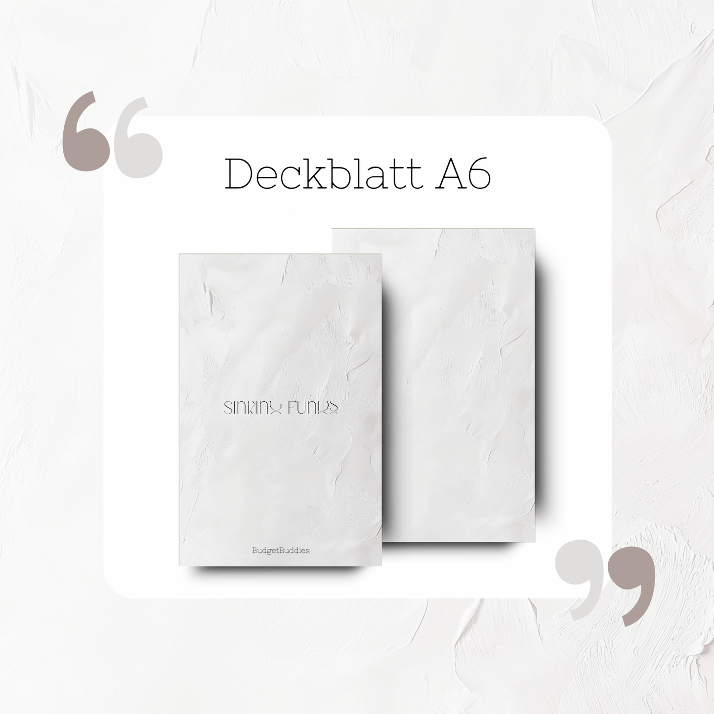 Sinking Fund Deckblatt A6