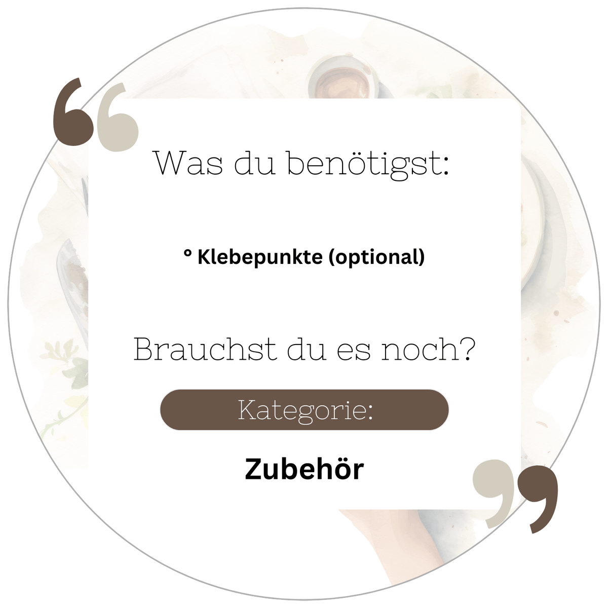 Sparplan Lebensmittel - 3er - Klappkarte  A6