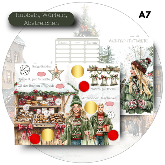 Weihnachtsmärkte - Klappkarte A7