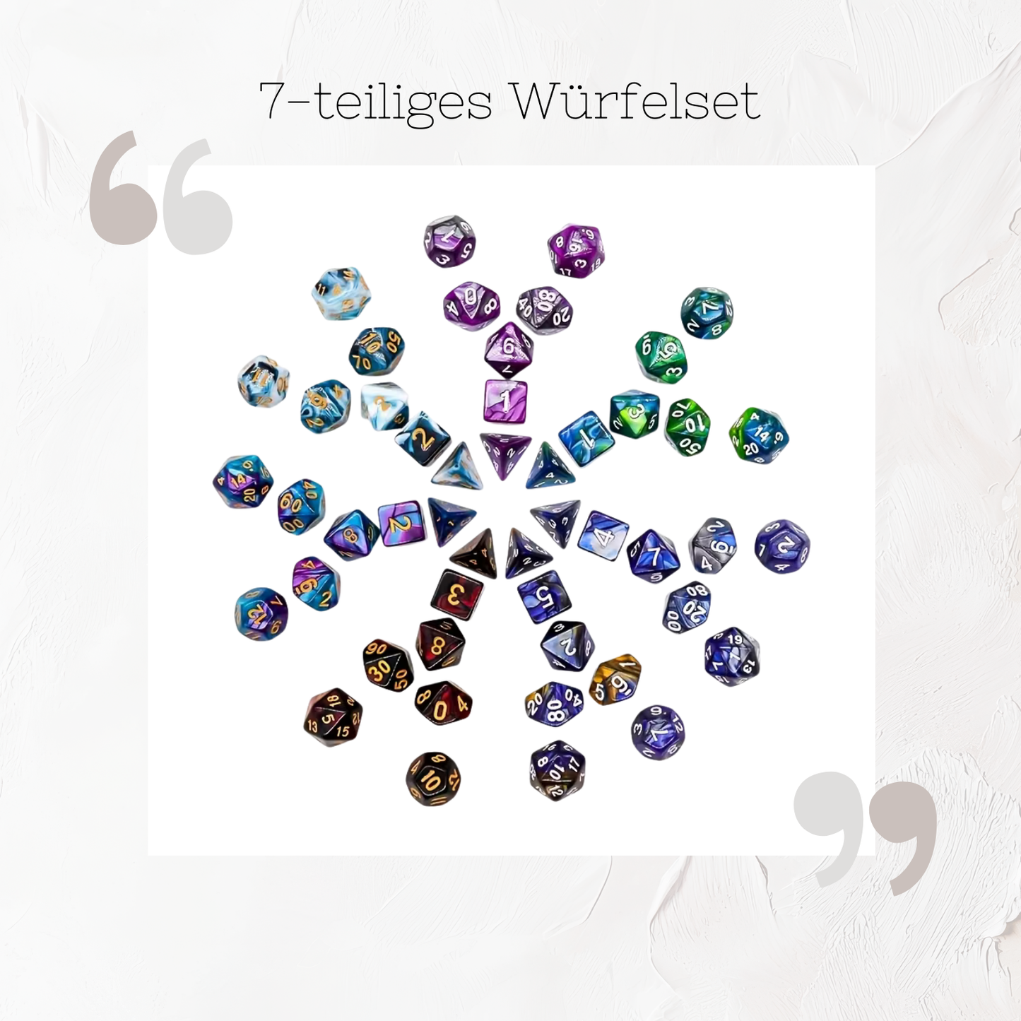 7-teiliges Würfelset